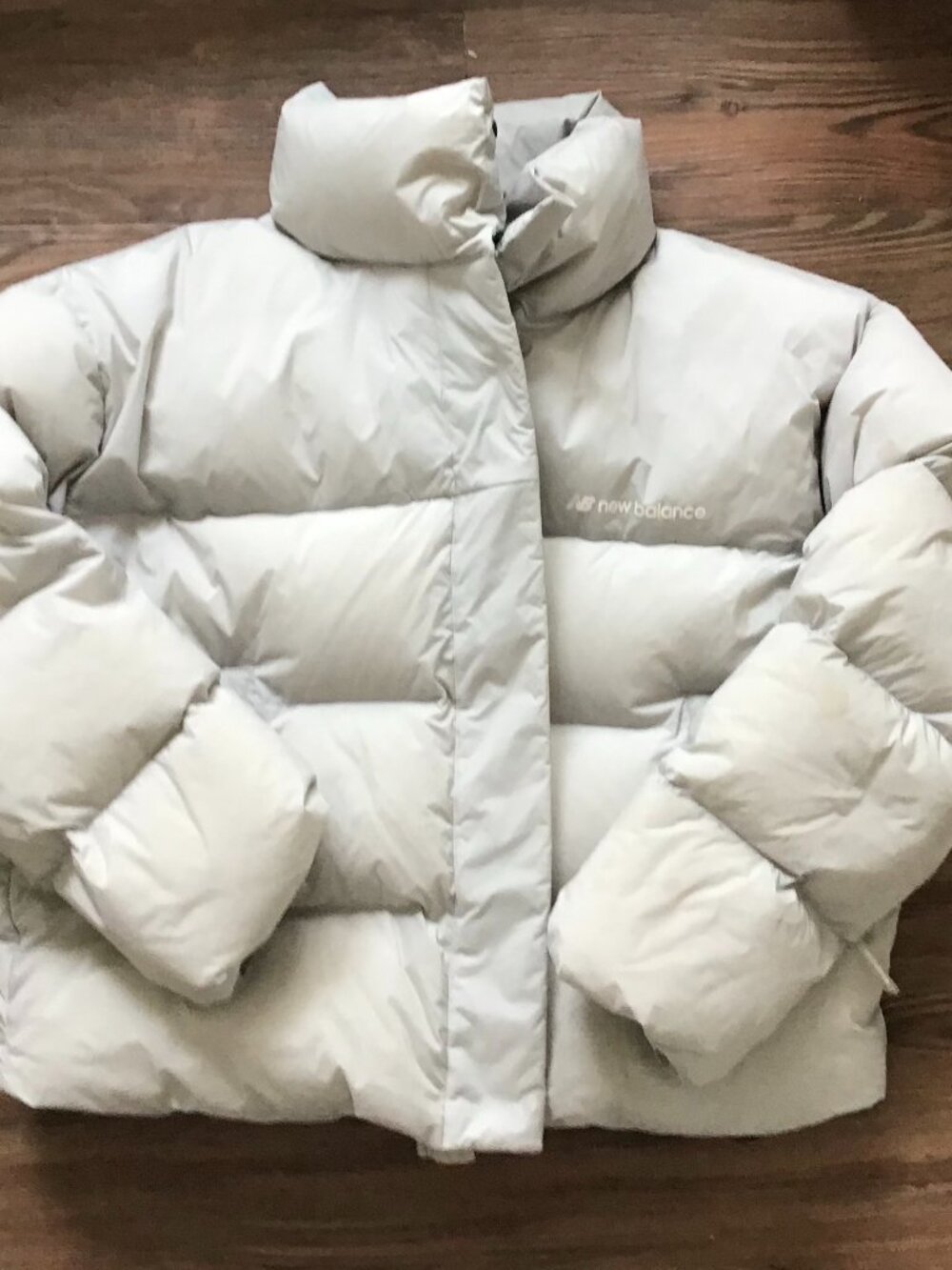 new balance puffer coat short cropped womens XS